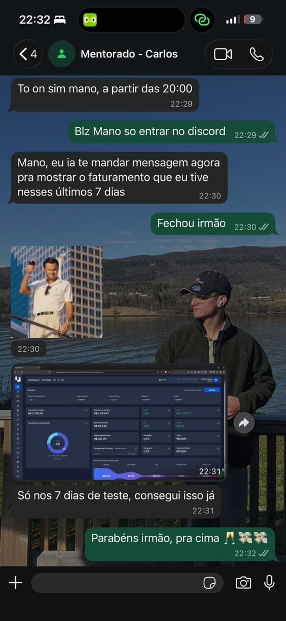 Resultado do Carlos como mentorado